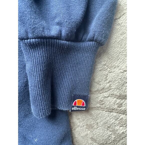 Ellesse Navy Blue Logo Sweatshirt Women’s Size US 6/ M Pullover Crewneck Jumper - Picture 7 of 7